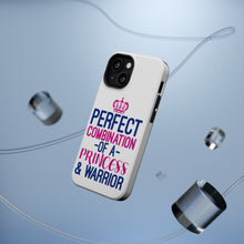 DistinctInk ToughCase for Apple iPhone, Compatible with MagSafe Charging - Perfect Combination of Princess & Warrior
