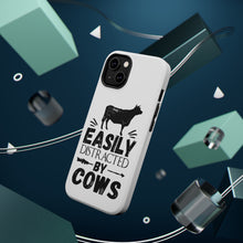 DistinctInk ToughCase for Apple iPhone, Compatible with MagSafe Charging - Easily Distracted By Cows