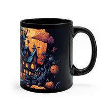 DistinctInk Black Coffee Mug - Spooky Sweet Treats for Halloween