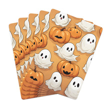 DistinctInk Playing / Poker Cards with Ghostly Skeleton Pumpkin Patch Design for Halloween