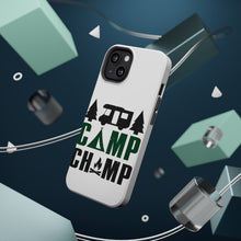 DistinctInk ToughCase for Apple iPhone, Compatible with MagSafe Charging - Camp Champ - Camping Fire