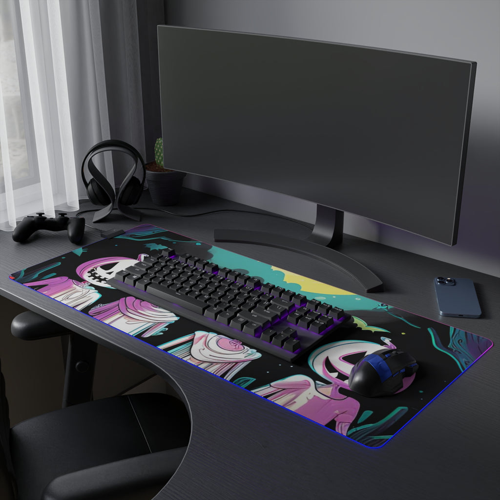 LED Gaming Mouse Pad with Exploring the Unknown Design for Halloween LGBTQ+ Pride, view 27