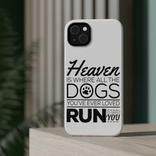 DistinctInk ToughCase for Apple iPhone, Compatible with MagSafe Charging - Heaven is Where All the Dogs Greet You