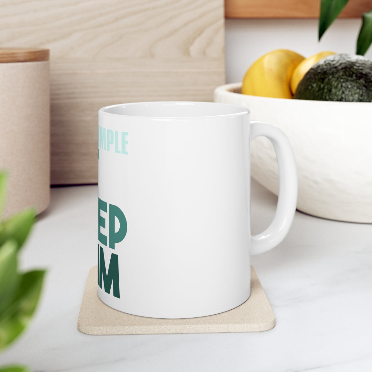 Glossy White Coffee / Tea Mug - Life Is Simple Eat Sleep Swim, view 7