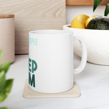 DistinctInk Glossy White Coffee / Tea Mug - Life Is Simple Eat Sleep Swim