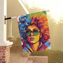 DistinctInk Garden & House Banner Flag with A World of Words Design for LGBTQ+ Pride
