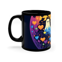 DistinctInk Black Coffee Mug - A Life Of Adventure for Halloween LGBTQ+ Pride