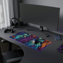 DistinctInk LED Gaming Mouse Pad with "Mindful Connections" Design for Halloween  LGBTQ+ Pride