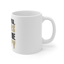 DistinctInk Glossy White Coffee / Tea Mug - Unlike You, Cigars Make Me Happy