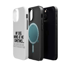 DistinctInk ToughCase for Apple iPhone, Compatible with MagSafe Charging - My Dog Winks at Me Sometimes