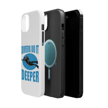 DistinctInk ToughCase for Apple iPhone, Compatible with MagSafe Charging - Divers Do It Deeper