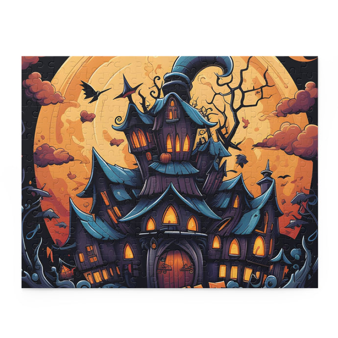 DistinctInk Jigsaw Puzzle with Spooky Sweet Treats Design for Halloween