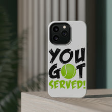 DistinctInk ToughCase for Apple iPhone, Compatible with MagSafe Charging - You Got Served Tennis