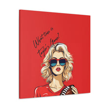 DistinctInk Canvas Wall Art with What Time Is Taylor's Game? design