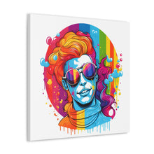DistinctInk Canvas Wall Art with Leading with Courage and Grace for LGBTQ+ Pride