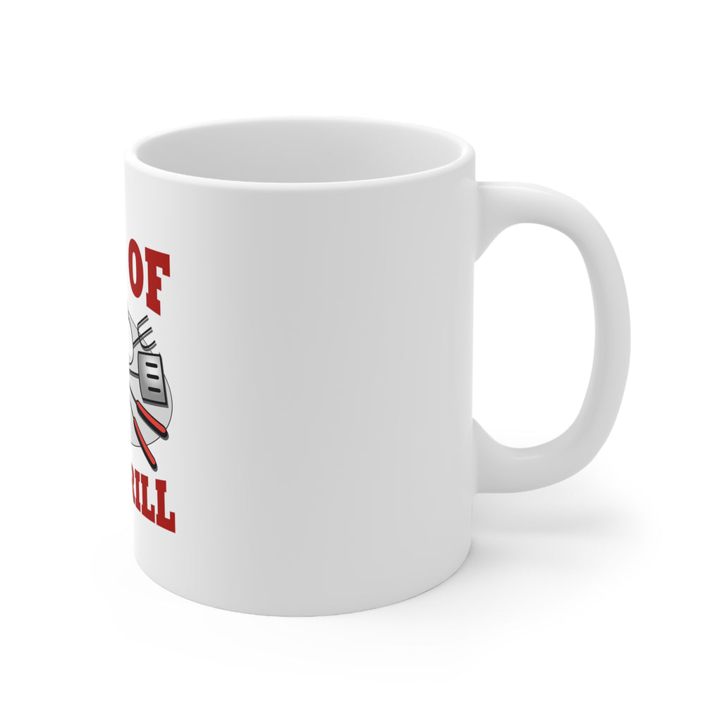 Glossy White Coffee / Tea Mug - King of the Grill BBQ Barbecue, view 3