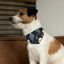 DistinctInk Adjustable Pet Banana Collar with Ghastly Skeletal Shadows Design for Halloween
