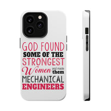 DistinctInk ToughCase for Apple iPhone, Compatible with MagSafe Charging - Strongest Women are Mechanical Engineers