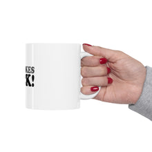 DistinctInk Glossy White Coffee / Tea Mug - Dad Jokes Rock