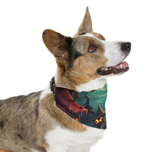 DistinctInk Adjustable Pet Banana Collar with Trick or Treat Fun Design for Halloween