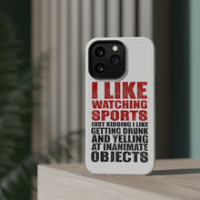 DistinctInk ToughCase for Apple iPhone, Compatible with MagSafe Charging - I Like Watching Sports Getting Drunk Yelling