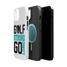 DistinctInk ToughCase for Apple iPhone, Compatible with MagSafe Charging - Golf Strong Go Long
