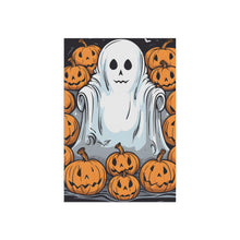DistinctInk Garden & House Banner / Flag with Skeletal Ghostly Pumpkins Design for Halloween