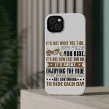 DistinctInk ToughCase for Apple iPhone, Compatible with MagSafe Charging - Not What Your Ride, That You Ride Motorcycle