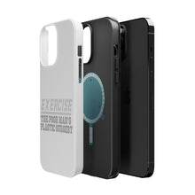 DistinctInk ToughCase for Apple iPhone, Compatible with MagSafe Charging - Exercise The Poor Man's Plastic Surgery