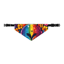 DistinctInk Adjustable Pet Banana Collar with A World of Possibilities Design for LGBTQ+ Pride