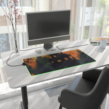 DistinctInk LED Gaming Mouse Pad with Spooky Trick or Treating Design for Halloween