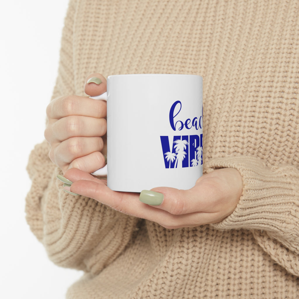 Glossy White Coffee / Tea Mug - Beach Vibes, view 10