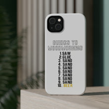 DistinctInk ToughCase for Apple iPhone, Compatible with MagSafe Charging - Guides to Woodworking Saw Glue Sand Beer