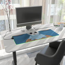 DistinctInk LED Gaming Mouse Pad with Ghost Skeleton Pumpkin Pattern Design for Halloween