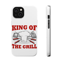 DistinctInk ToughCase for Apple iPhone, Compatible with MagSafe Charging - King of the Grill BBQ Barbecue