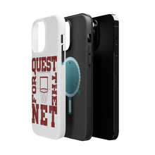 DistinctInk ToughCase for Apple iPhone, Compatible with MagSafe Charging - Quest For The Net Basketball