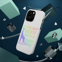 DistinctInk ToughCase for Apple iPhone, Compatible with MagSafe Charging - Just a Giraffe Trapped in a Human Body