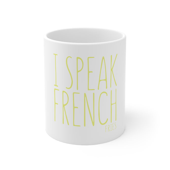 DistinctInk Glossy White Coffee / Tea Mug - I Speak French