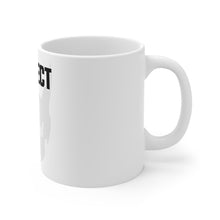 DistinctInk Glossy White Coffee / Tea Mug - Respect the Beard