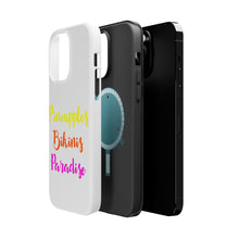 DistinctInk ToughCase for Apple iPhone, Compatible with MagSafe Charging - Pineapples Bikinis Paradise