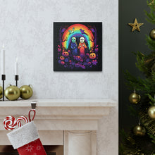 DistinctInk Canvas Wall Art with Living Life to the Fullest for Halloween LGBTQ+ Pride