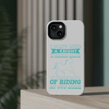 DistinctInk ToughCase for Apple iPhone, Compatible with MagSafe Charging - Don't Need Night - Perfectly Capable Horse