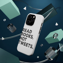 DistinctInk ToughCase for Apple iPhone, Compatible with MagSafe Charging - Read Books, Not Tweets
