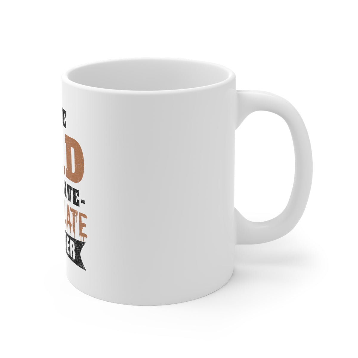 Glossy White Coffee / Tea Mug - OCD Obsessive Chocolate Disorder, view 3