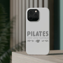 DistinctInk ToughCase for Apple iPhone, Compatible with MagSafe Charging - Pilates Best With Caffeine