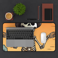 DistinctInk Desk Mat with Skelefun Halloween Design for Halloween