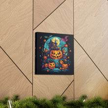 DistinctInk Canvas Wall Art with Trick or Treat Parade for Halloween
