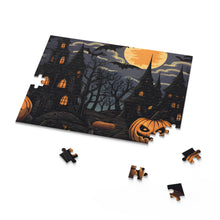 DistinctInk Jigsaw Puzzle with Spooky All Hallows' Eve Design for Halloween