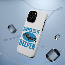 DistinctInk ToughCase for Apple iPhone, Compatible with MagSafe Charging - Divers Do It Deeper