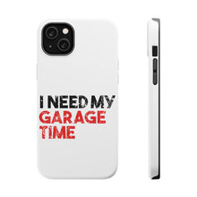 DistinctInk ToughCase for Apple iPhone, Compatible with MagSafe Charging - I Need My Garage Time